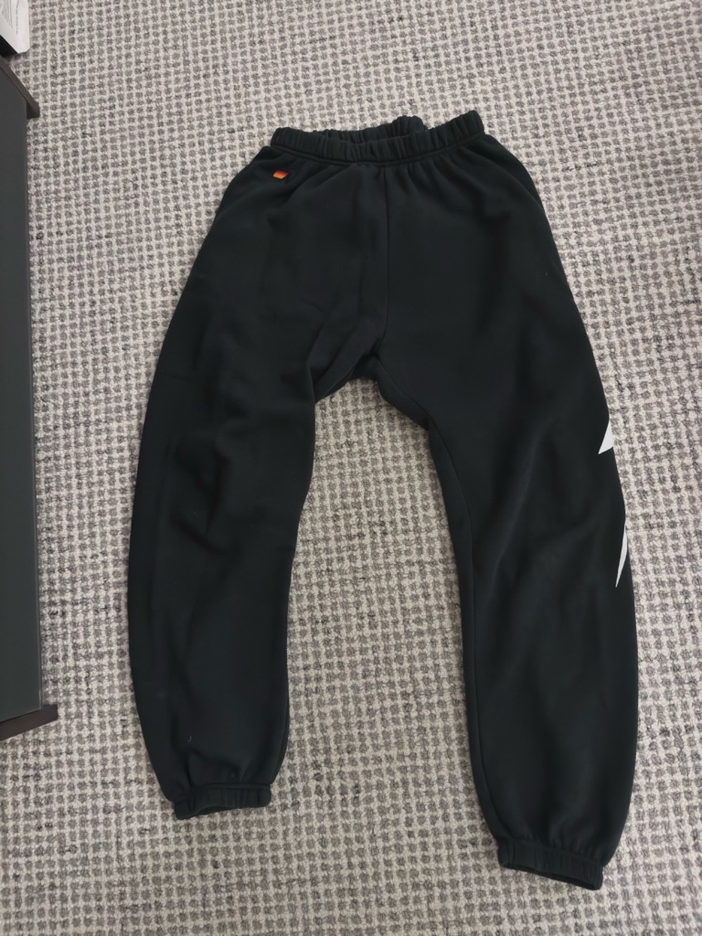 Aviator Nation Black Jogger Sweatpants with Side Graphic